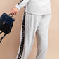 ANIMAL PRINT JOGGER SWEATPANT - HEATHER GREY