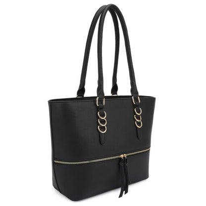 TOTE BAG W/ MID ZIPPER