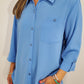 ANGEL EYES BUTTON UP BLOUSE - SKY BLUE