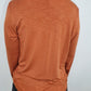 TRIBAL V NECK PLEAT TOP - BAKED CLAY