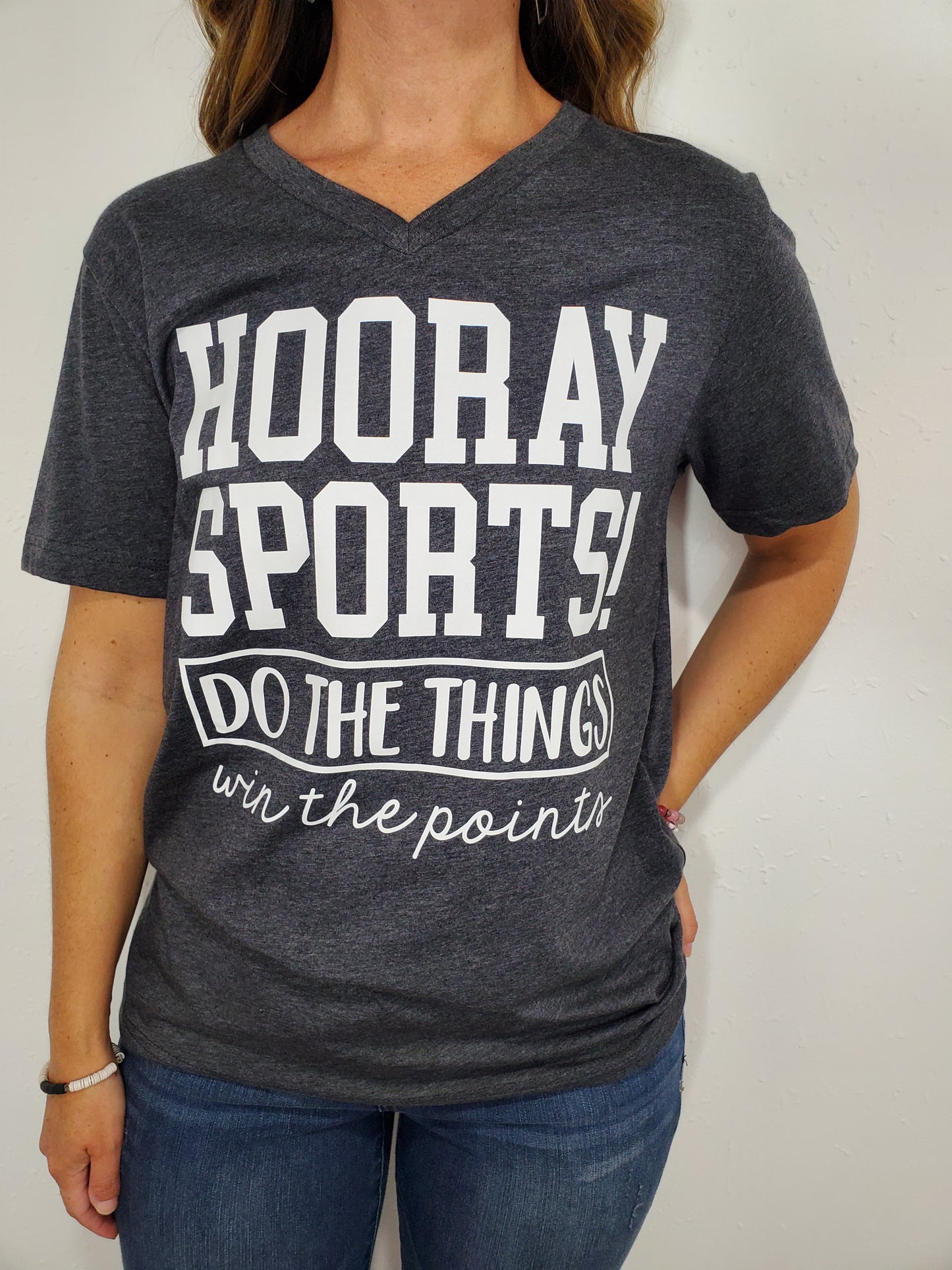 HOORAY SPORTS TEE - DARK GREY