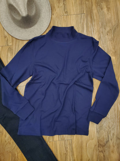 BASIC MOCK NECK TEE