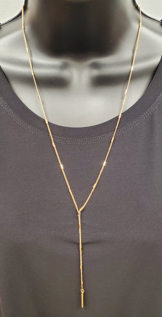 INFLUENCE DAINTY Y CHAIN NECKLACE - GOLD