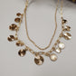 CHIC & CHIC LAYERED CHAIN/COIN NECKLACE - GOLD