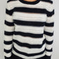 SHE'S THE ONE STRIPED SWEATER - BLACK/WHITE