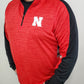 NEBRASKA LANGMORE 1/4 ZIP WINDSHIRT - RED/BLACK