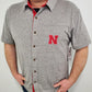 NEBRASKA BUDDY BUTTON DOWN SHIRT - HEATHER GREY