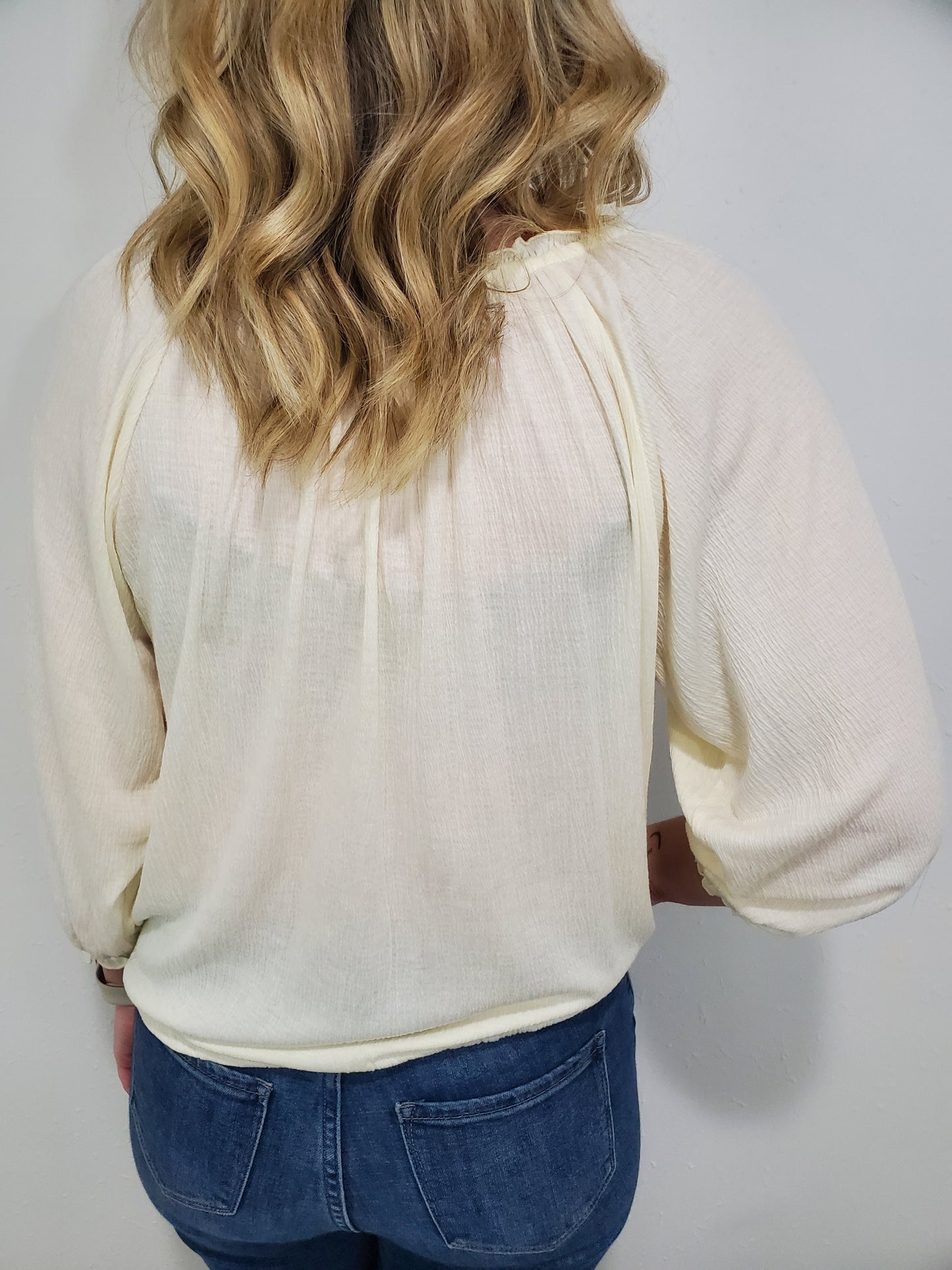 DAYDREAMIN' PEASANT TOP - VANILLA