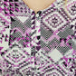 NINA GEOMETRIC TOP - VIOLET/BLACK/WHITE