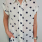 PARTY IN THE U.S.A. BLOUSE - WHITE/NAVY