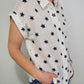 PARTY IN THE U.S.A. BLOUSE - WHITE/NAVY
