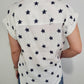 PARTY IN THE U.S.A. BLOUSE - WHITE/NAVY