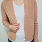 SIMPLE TEXTURED CARDIGAN - MAUVE