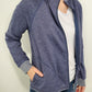 ZIP UP HEATHERED JACKET - NAVY