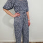 COASTAL VIBES SMOCKED JUMPSUIT - OCEAN BLUE MULTI