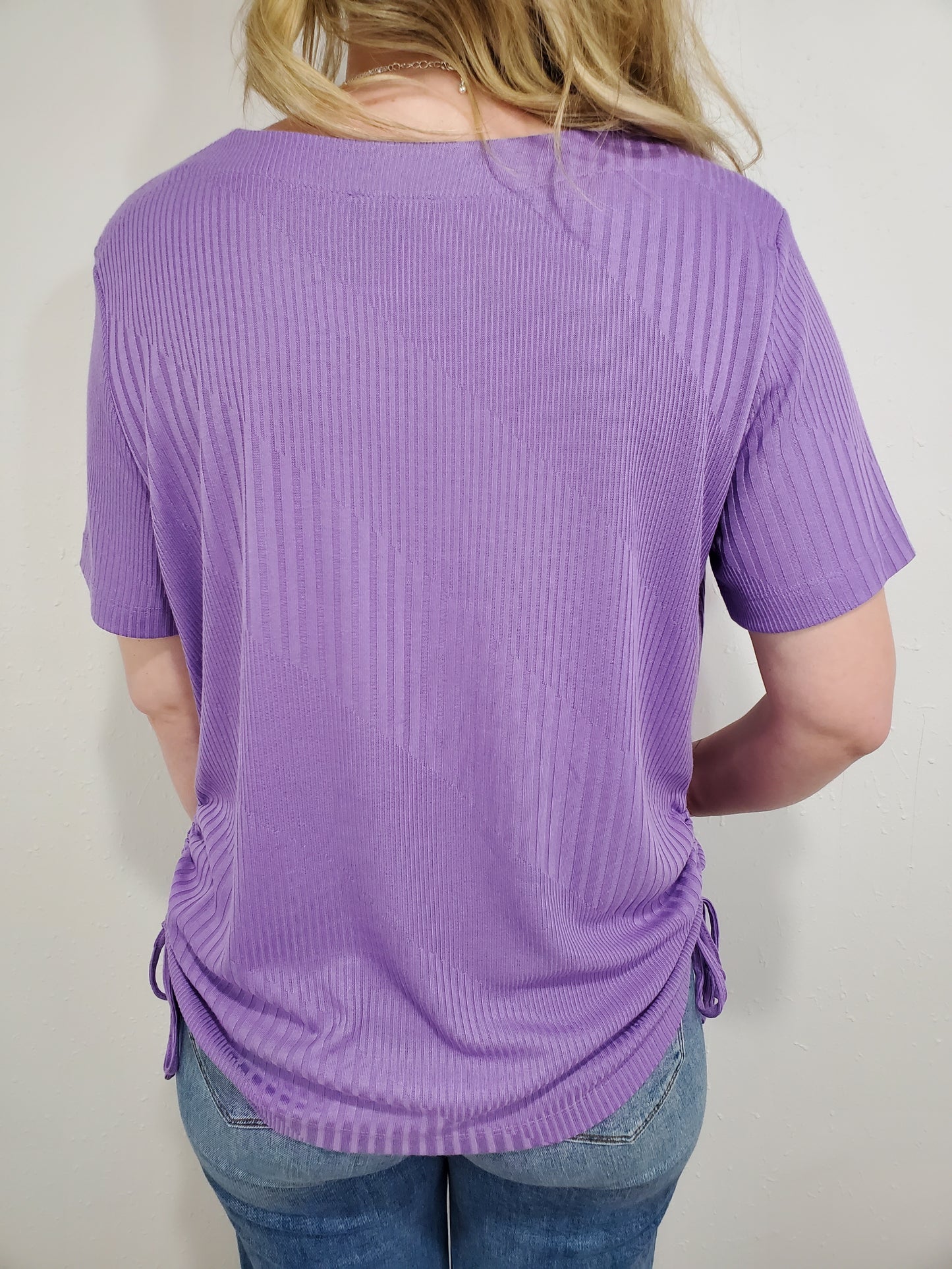 CROSSWORDS TEXTURED TOP - VIOLET