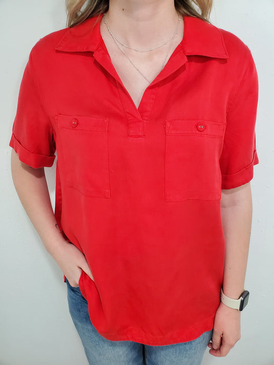 ELEVATED BASIC TOP - RED