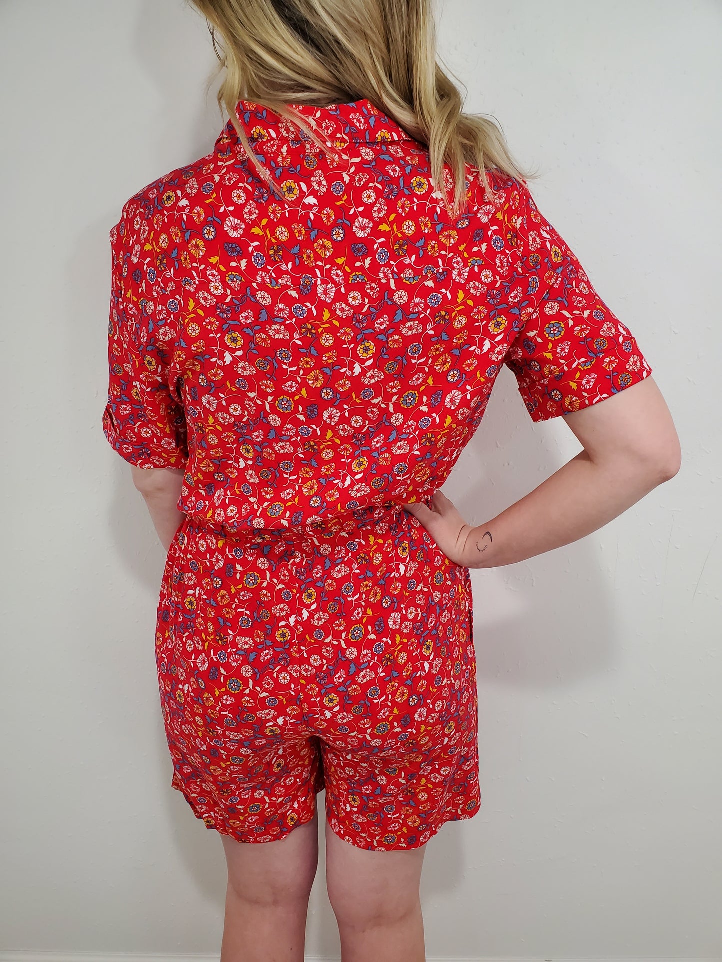 VINTAGE FLORAL JUMPER - RED MULTI