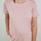 ERIN PLEAT BACK TEE - DUSTY ROSE