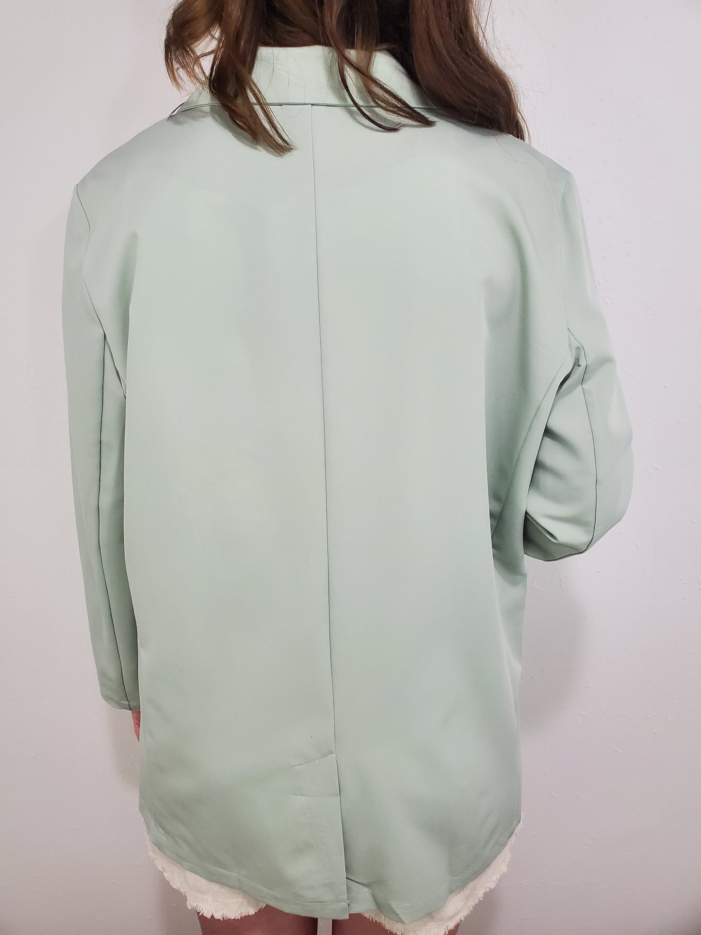 ESTELLE RELAXED BLAZER - MIST GREEN