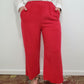 RAVEN WIDE LEG PANT - RED