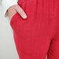 RAVEN WIDE LEG PANT - RED