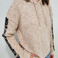 ANIMAL PRINT HOODIE - MAUVE