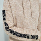 ANIMAL PRINT HOODIE - MAUVE