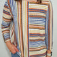 WHICH WAY STRIPED TOP - BLUE/ORANGE MULTI