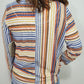 WHICH WAY STRIPED TOP - BLUE/ORANGE MULTI