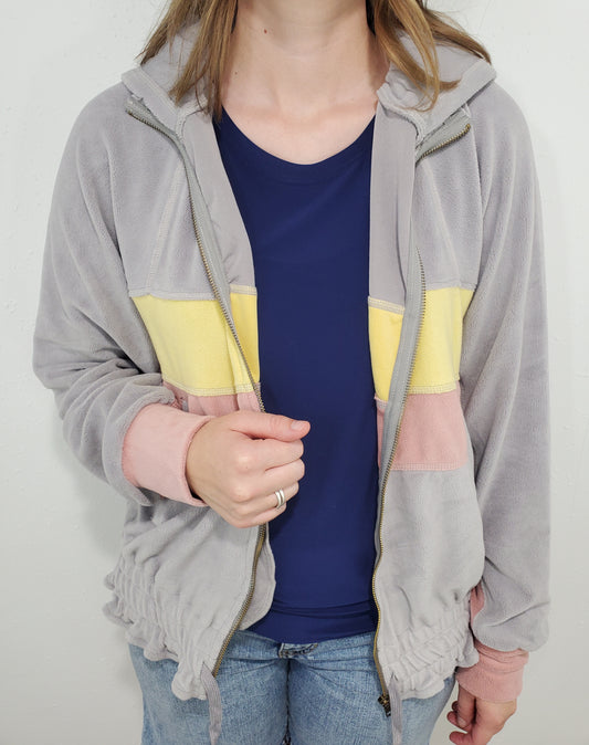 POLAR COLOR BLOCK JACKET - GREY MULTI