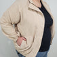 WASHED CORDUROY JACKET - CREAM - CURVY