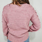 MELANGE CABLE KNIT SWEATER - MAUVE