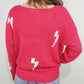 LIGHTNING STORM LIGHTWEIGHT SWEATER - MAGENTA