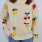 FRUIT BASKET LIGHTWEIGHT SWEATER - IVORY