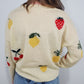 FRUIT BASKET LIGHTWEIGHT SWEATER - IVORY