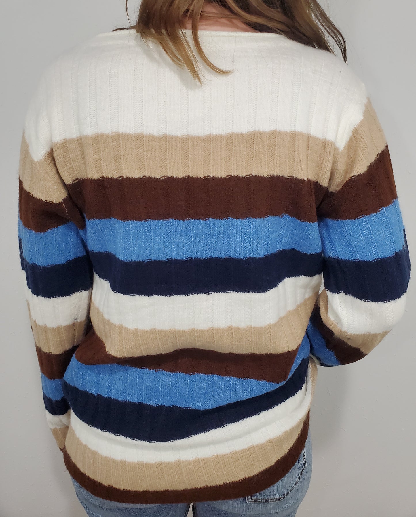 VINTAGE STRIPED SWEATER - BLUE MULTI