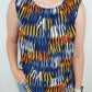 WILD ONE PRINTED TANK - BLUE/ORANGE MUTLI