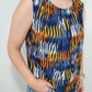 WILD ONE PRINTED TANK - BLUE/ORANGE MUTLI