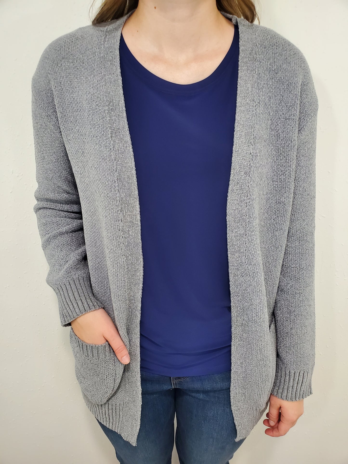 MELANGE OPEN FRONT CARDIGAN