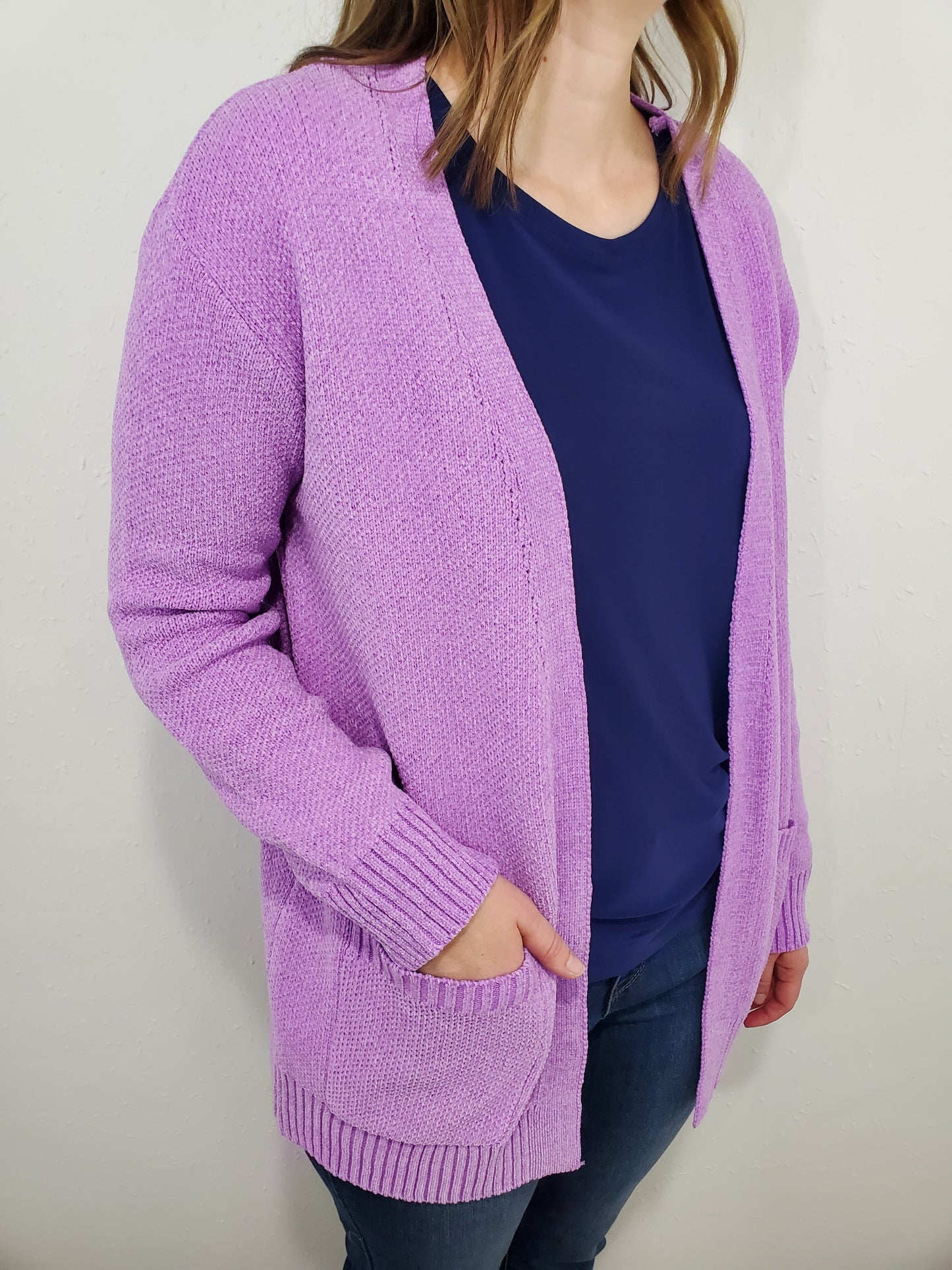 MELANGE OPEN FRONT CARDIGAN