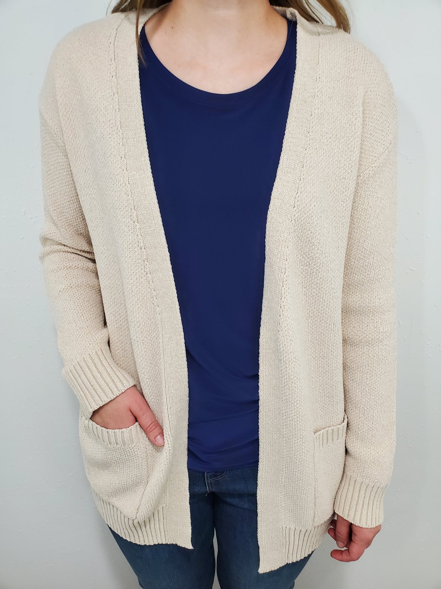 MELANGE OPEN FRONT CARDIGAN