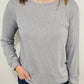 HACCI LONG SLEEVE TEE - HEATHER GREY