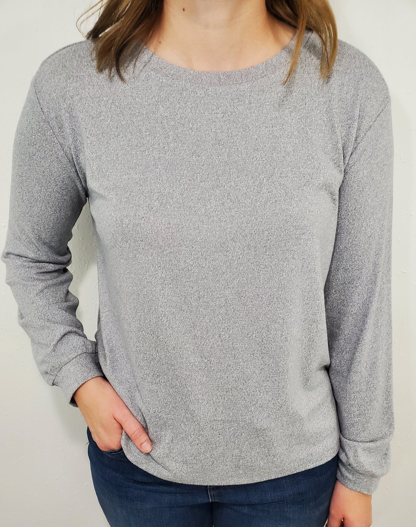 HACCI LONG SLEEVE TEE - HEATHER GREY