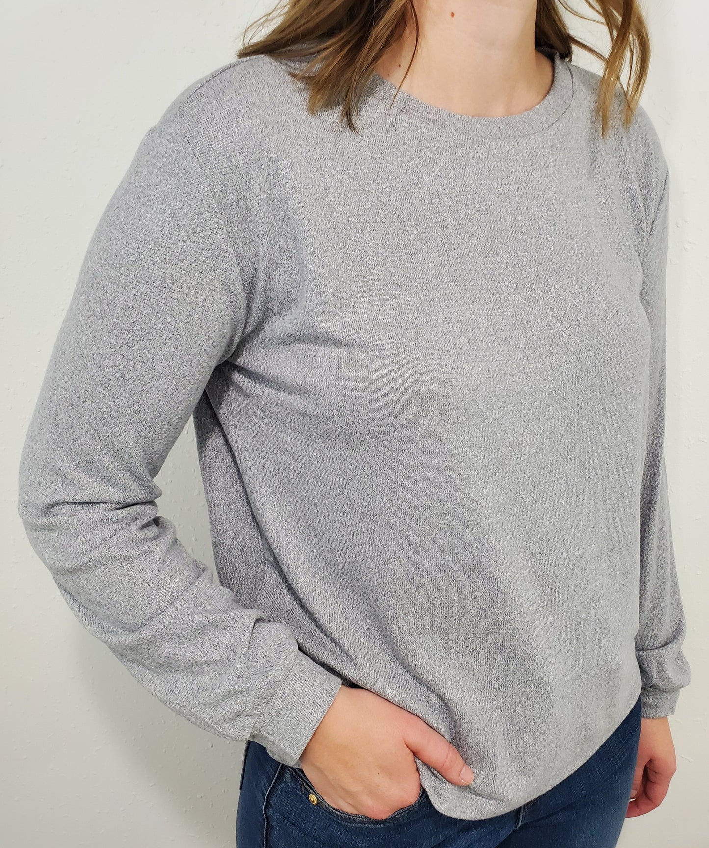 HACCI LONG SLEEVE TEE - HEATHER GREY