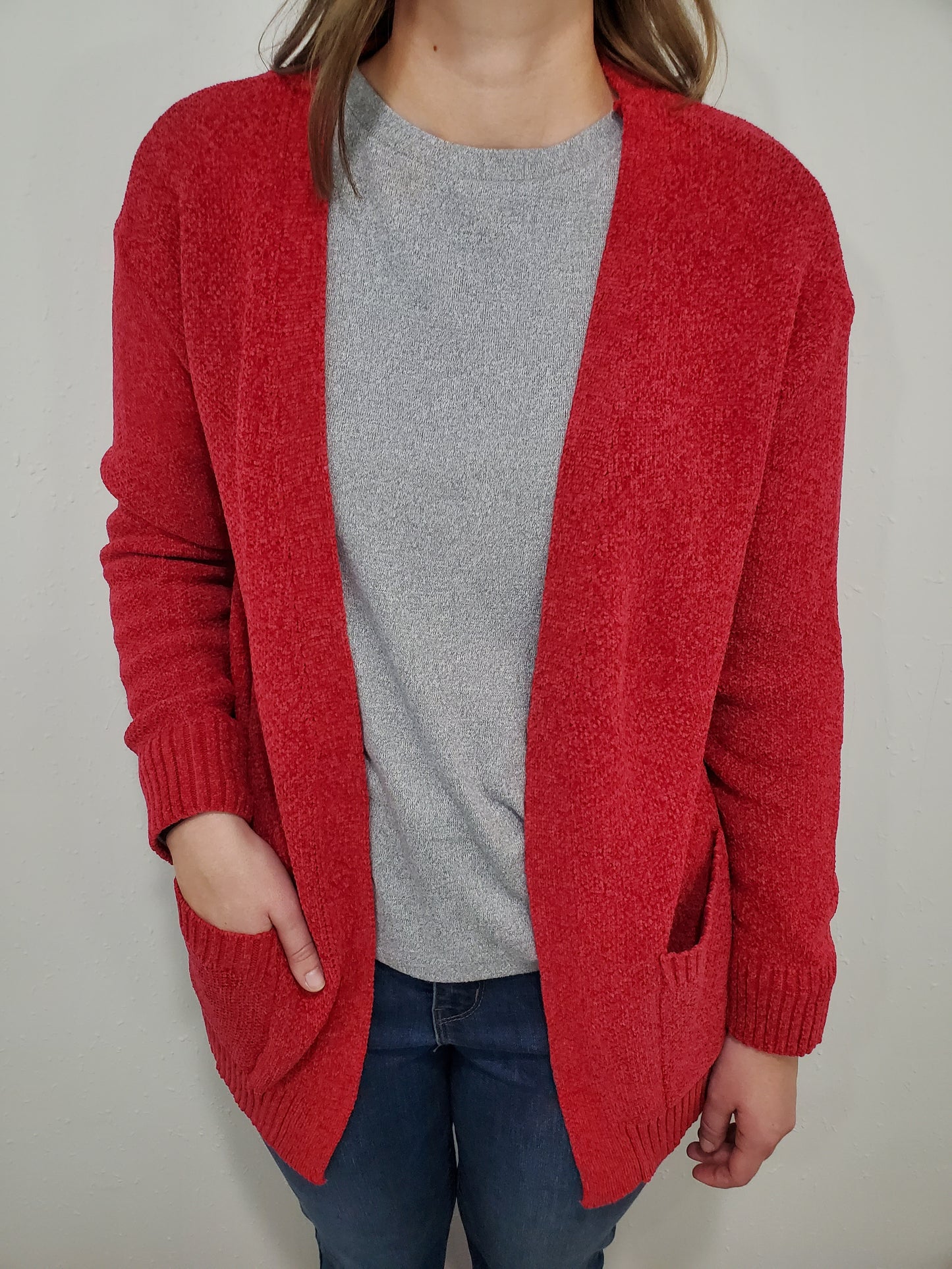 MELANGE OPEN FRONT CARDIGAN