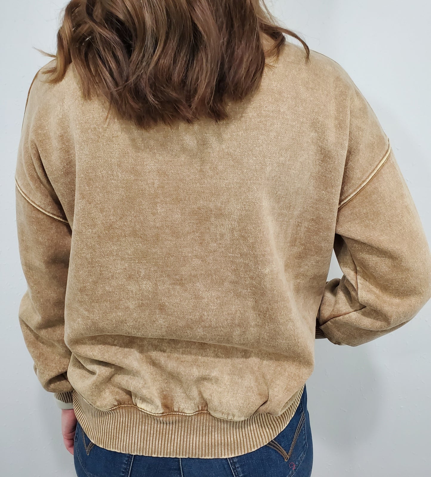 ACID WASHED FLEECE SWEATSHIRT