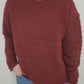 CHARLIE B PLUSHY YARN SWEATER - HEATHER CABERNET