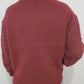 CHARLIE B PLUSHY YARN SWEATER - HEATHER CABERNET