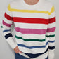 CHARLIE B RAINBOW STRIPED SWEATER - MULTI